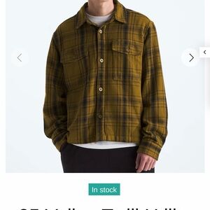 The North Face Yellow Plaid Shirt Jacket